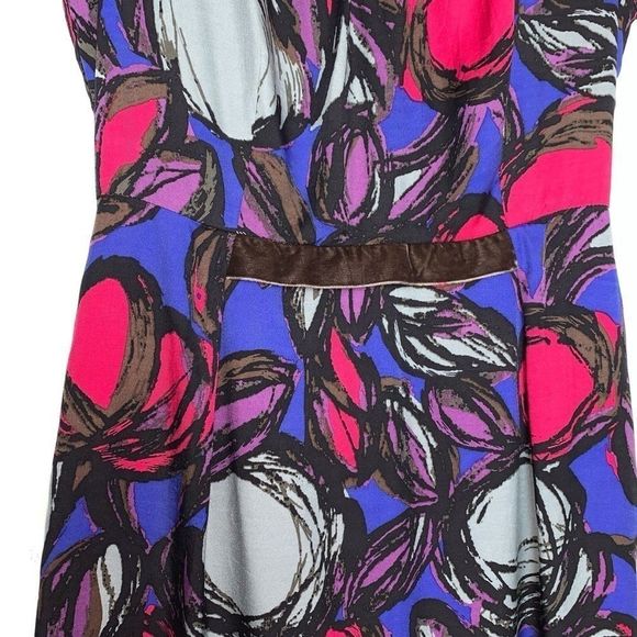 Boden Silk Blend Pink Multicolor Print Shift Dress - Picture 5 of 8